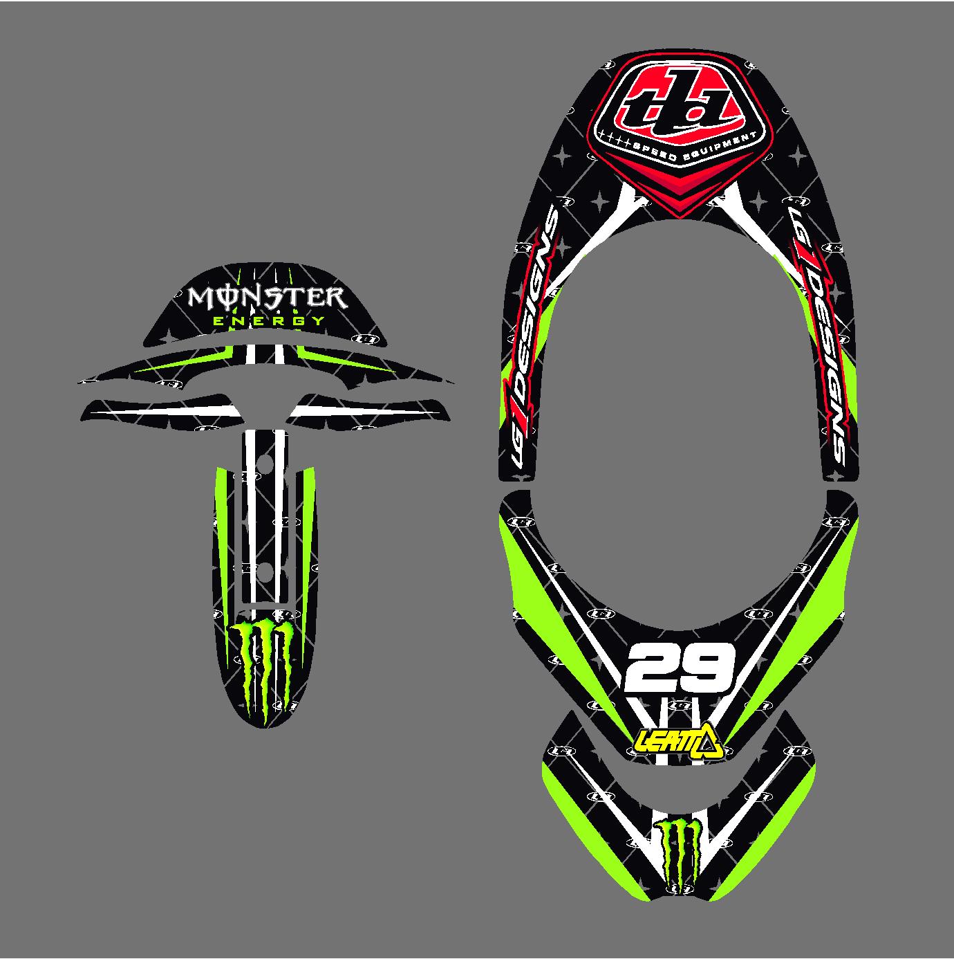 leatt graphics, alpinestar graphics, neck brace graphics, motcross